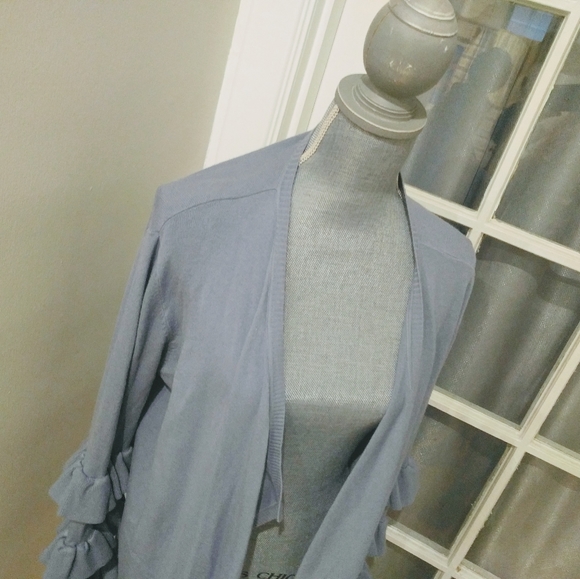 🌟 Light blue long cardigan/Long sweater - Picture 4 of 7